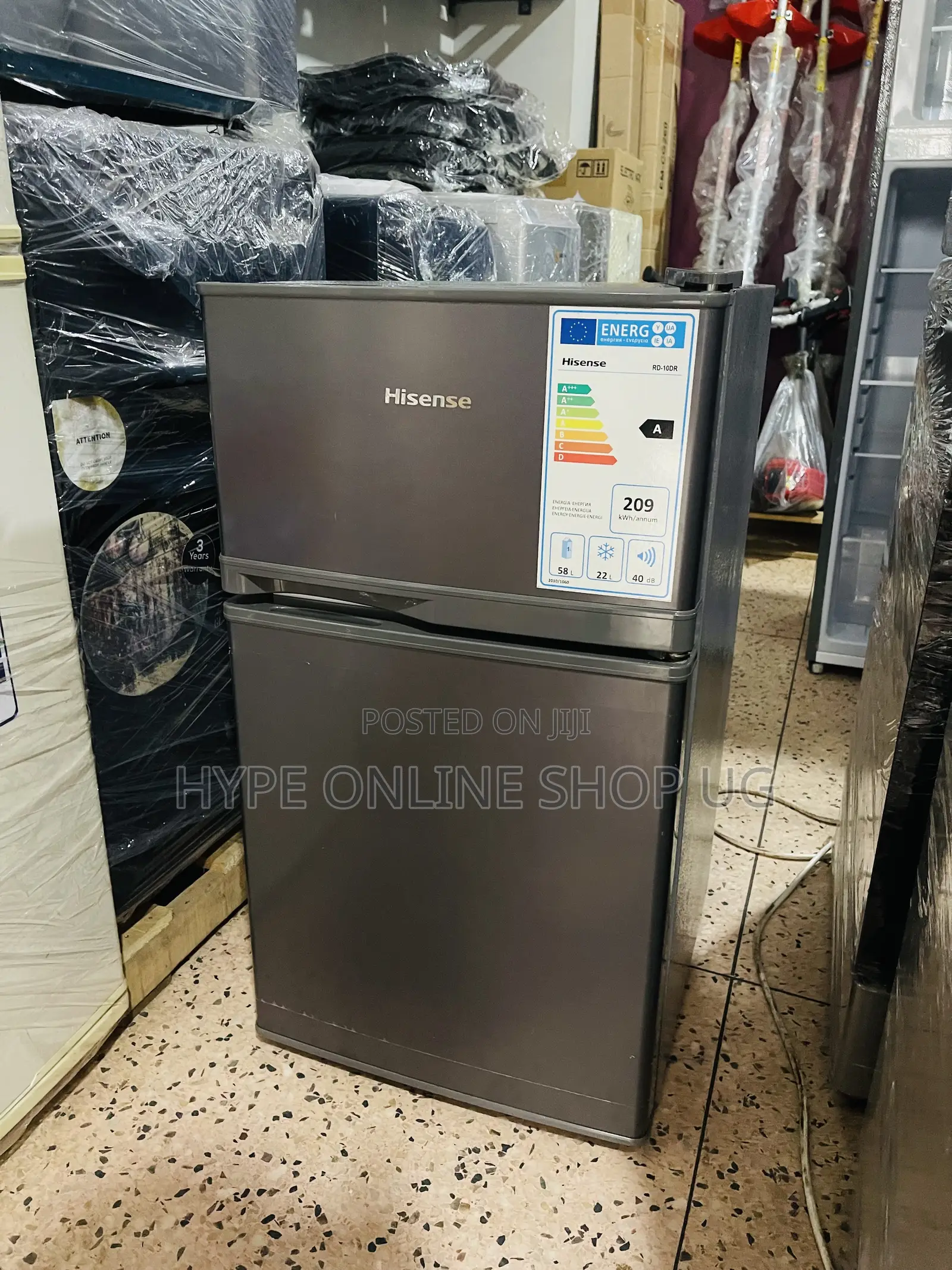 One Month Imported Used Hisense 120L Double Door Refrigerator