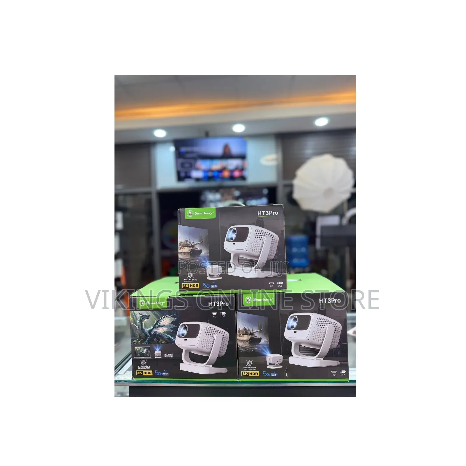 HT3 Pro Smart Projector, Electric Focus, Auto Keystone, 8K HDR, Dual