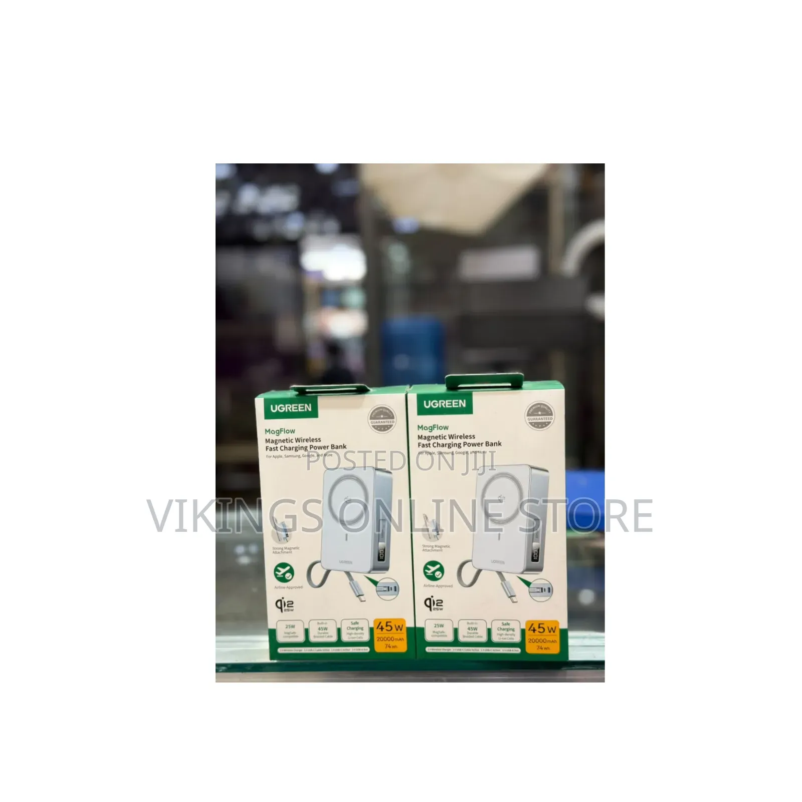 UGREEN MagFlow Qi2 Magnetic Power Bank 20,000mah 45W