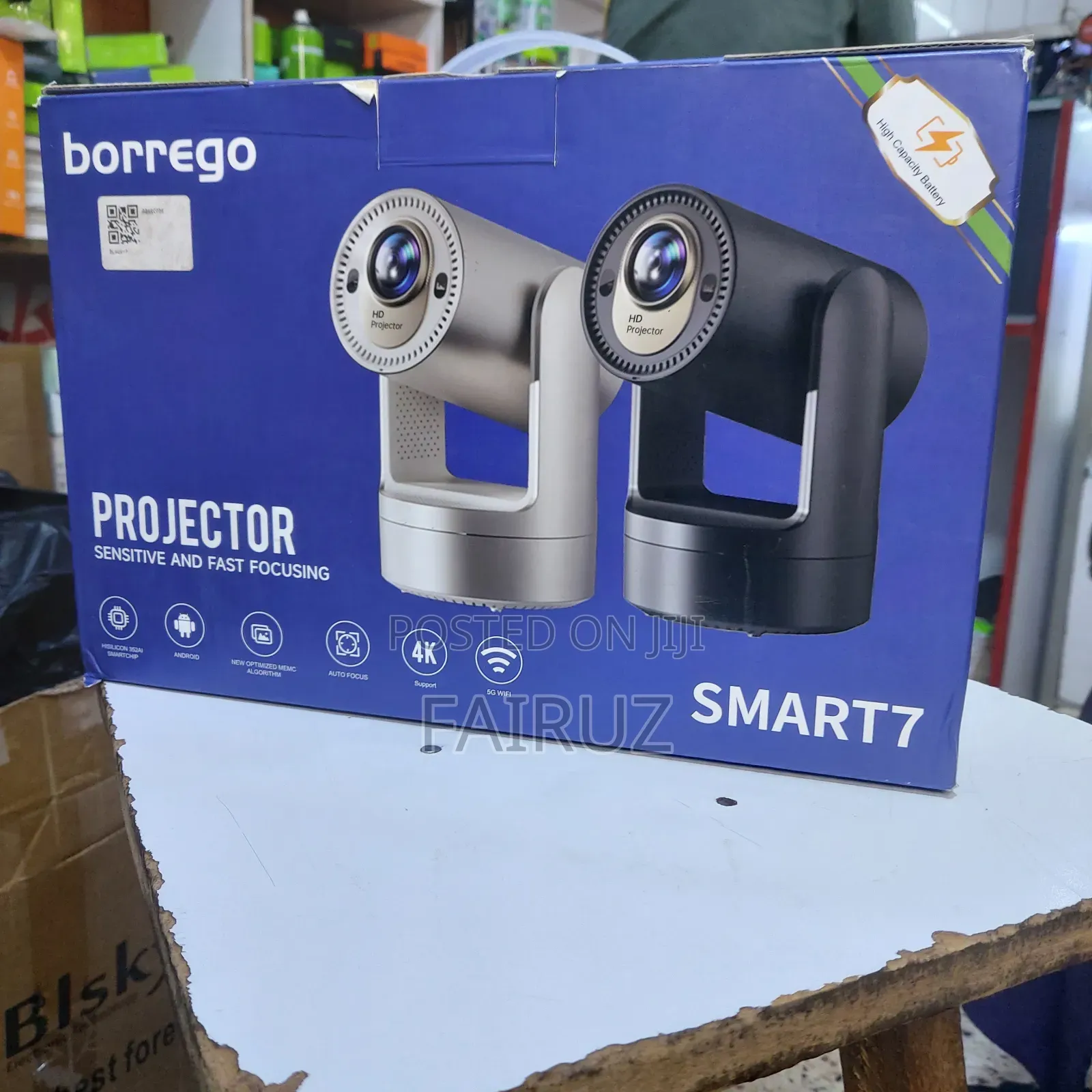 Borrego Smart 7 Rechargeable Projector