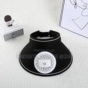 Fan Sun Visor Hat Featuring a Built-in Electric Cooling Fan