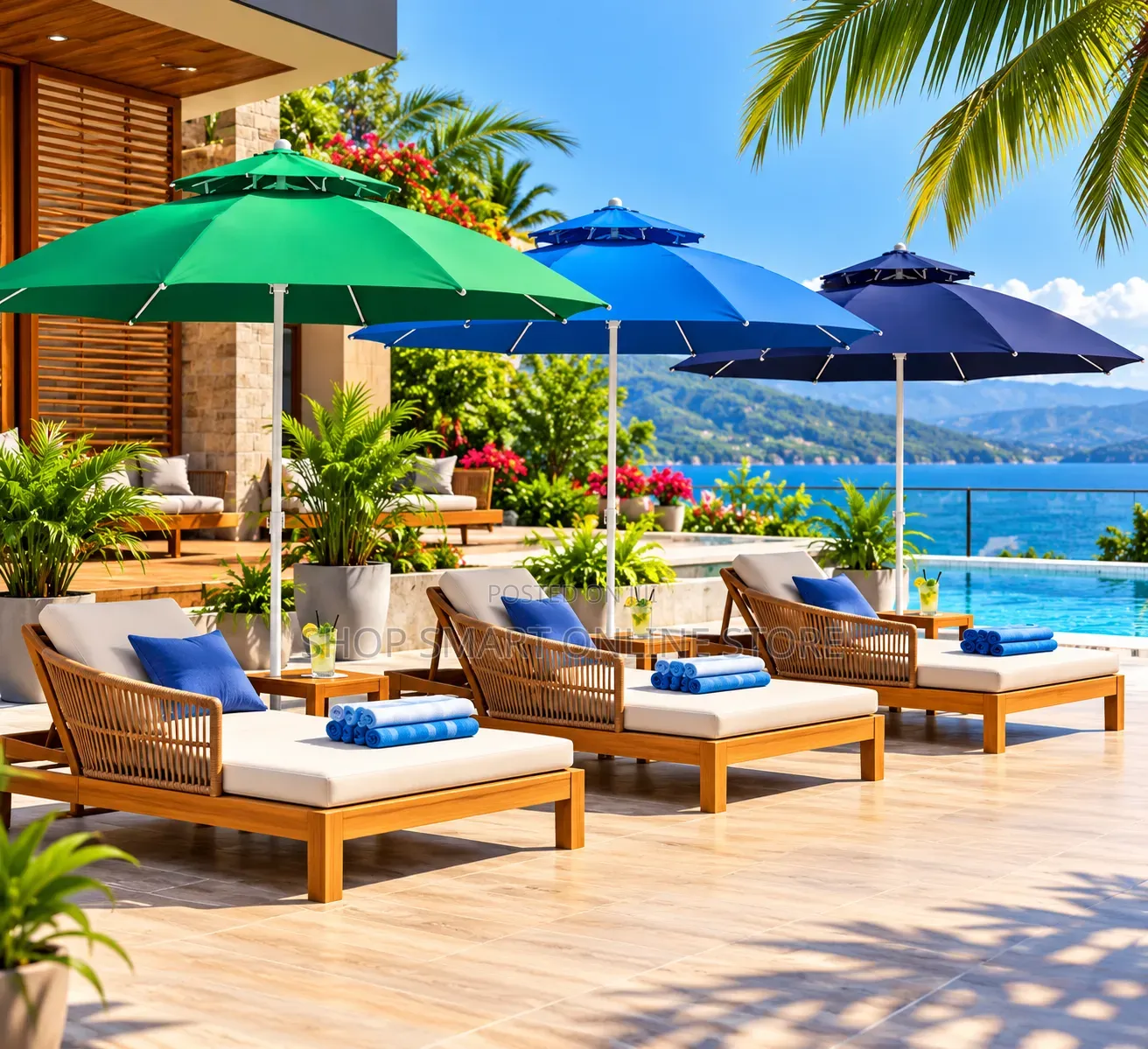 3Pcs Combo Outdoor Umbrellas