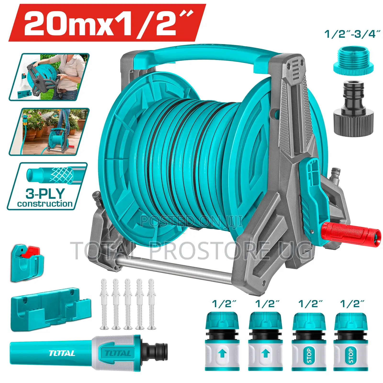 Hose Reel Set 1/2"x20m.