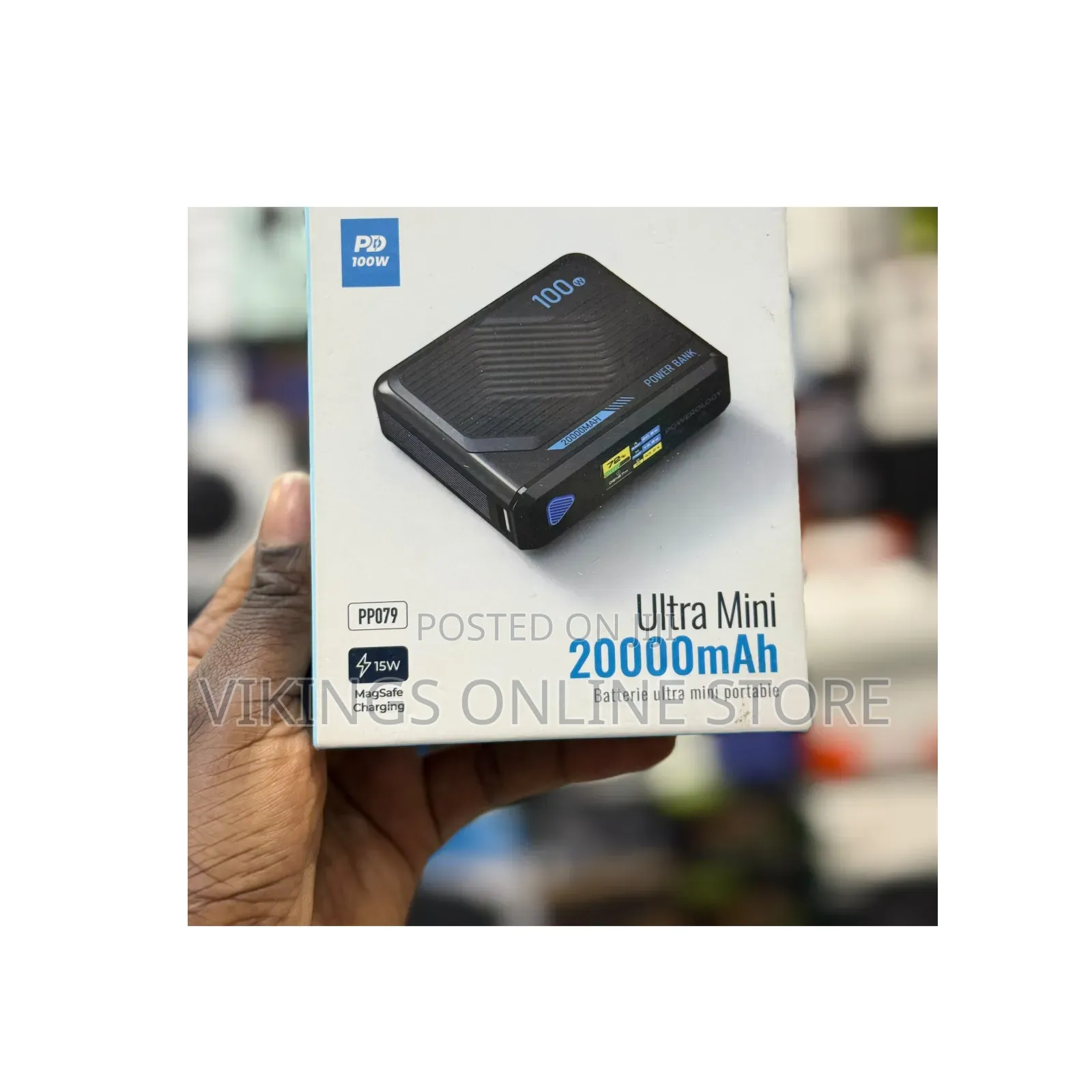 Powerology Ultra Mini 20000mAh Power Bank 100W