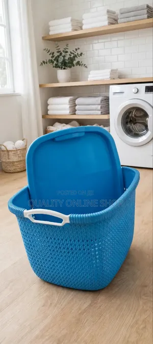 Blue Plastic Laundry Basket Blue Laundry Basket