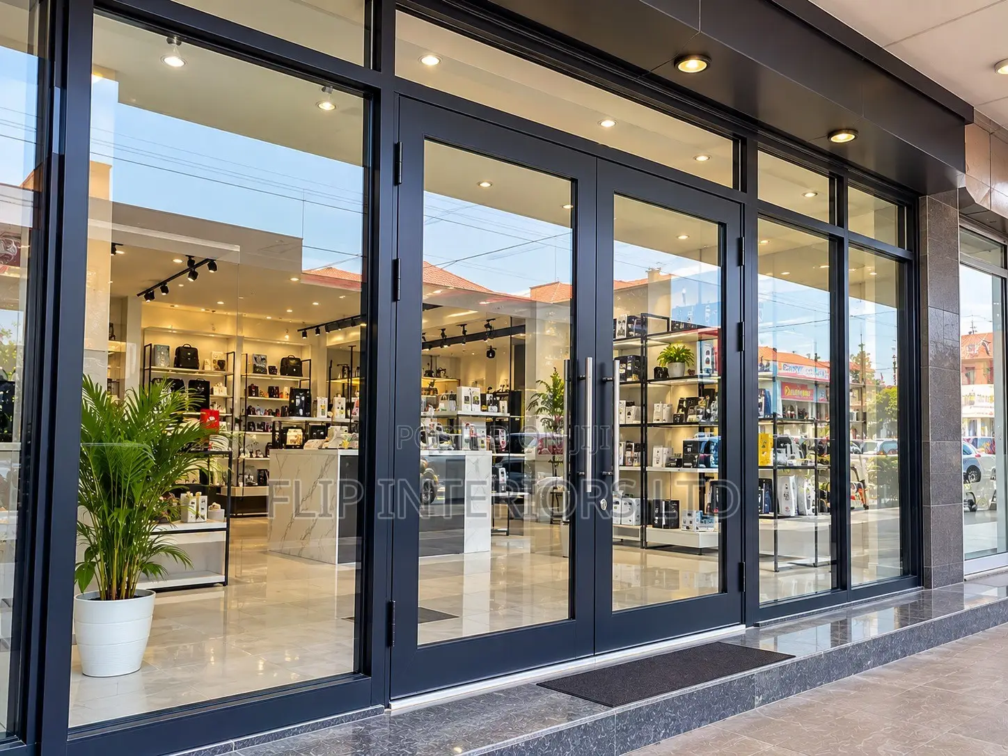 Modern Aluminium Shop Front Doors – Supply & Installation