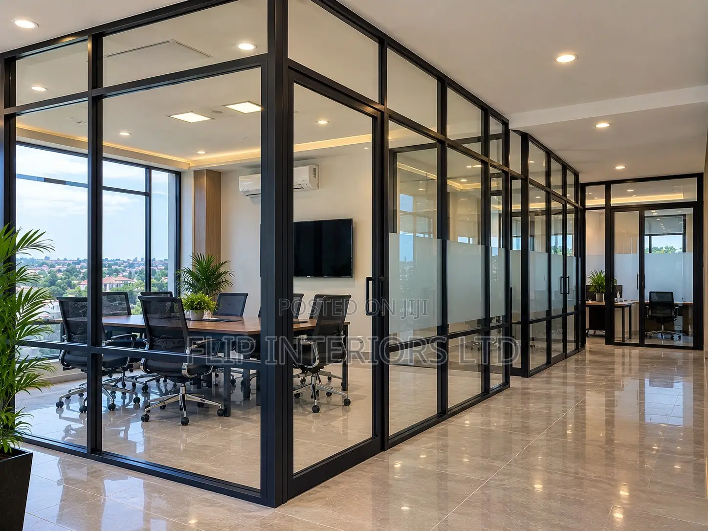 Modern Framed Glass Partitions – Supply & Installation