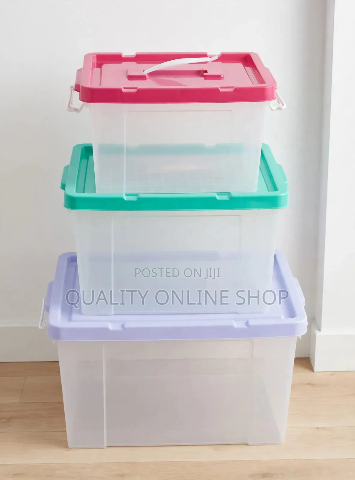 Stacking Plastic Storage Boxes 3 in 1