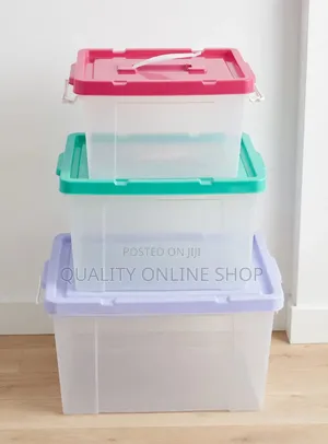 Stacking Plastic Storage Boxes 3 in 1