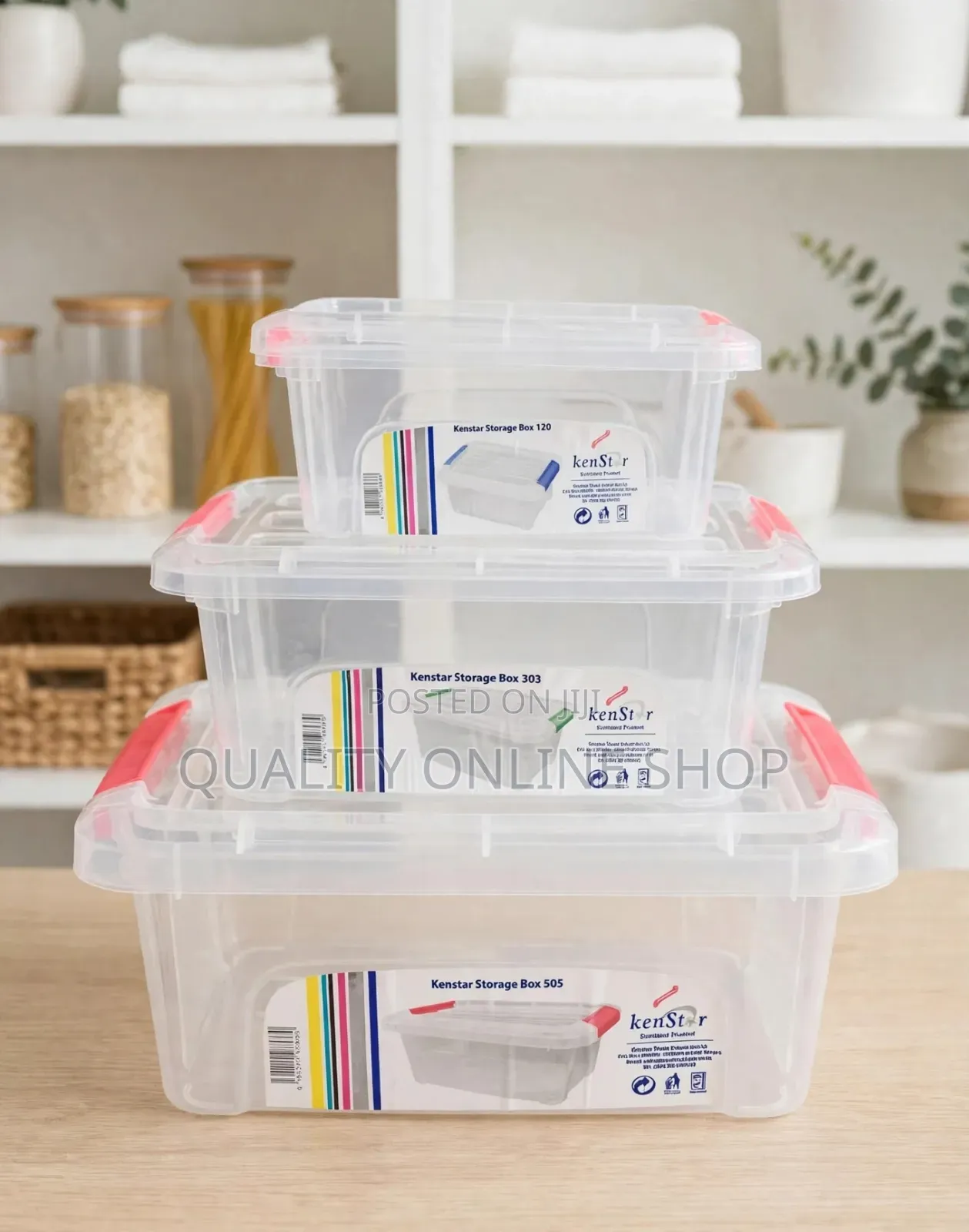 Kenstar Plastic Storage Boxes Plastic Storage 3pcs