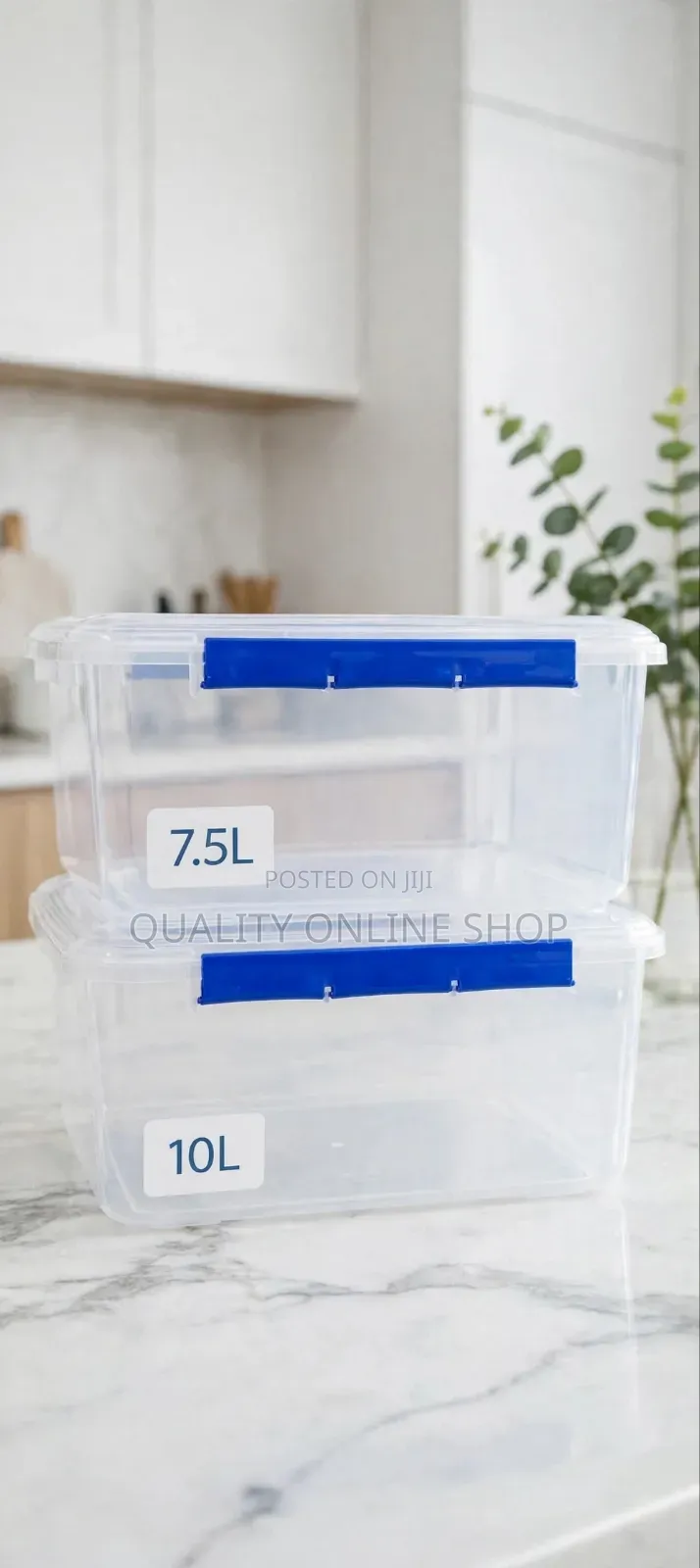2pcs Posho, Rice, Flour Plastic Food Storage Containers