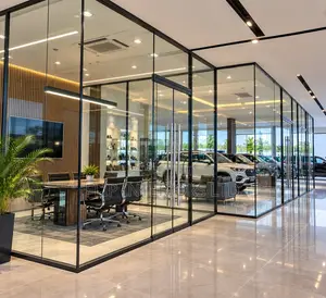 Modern Showroom Glass Partitions – Supply & Installation