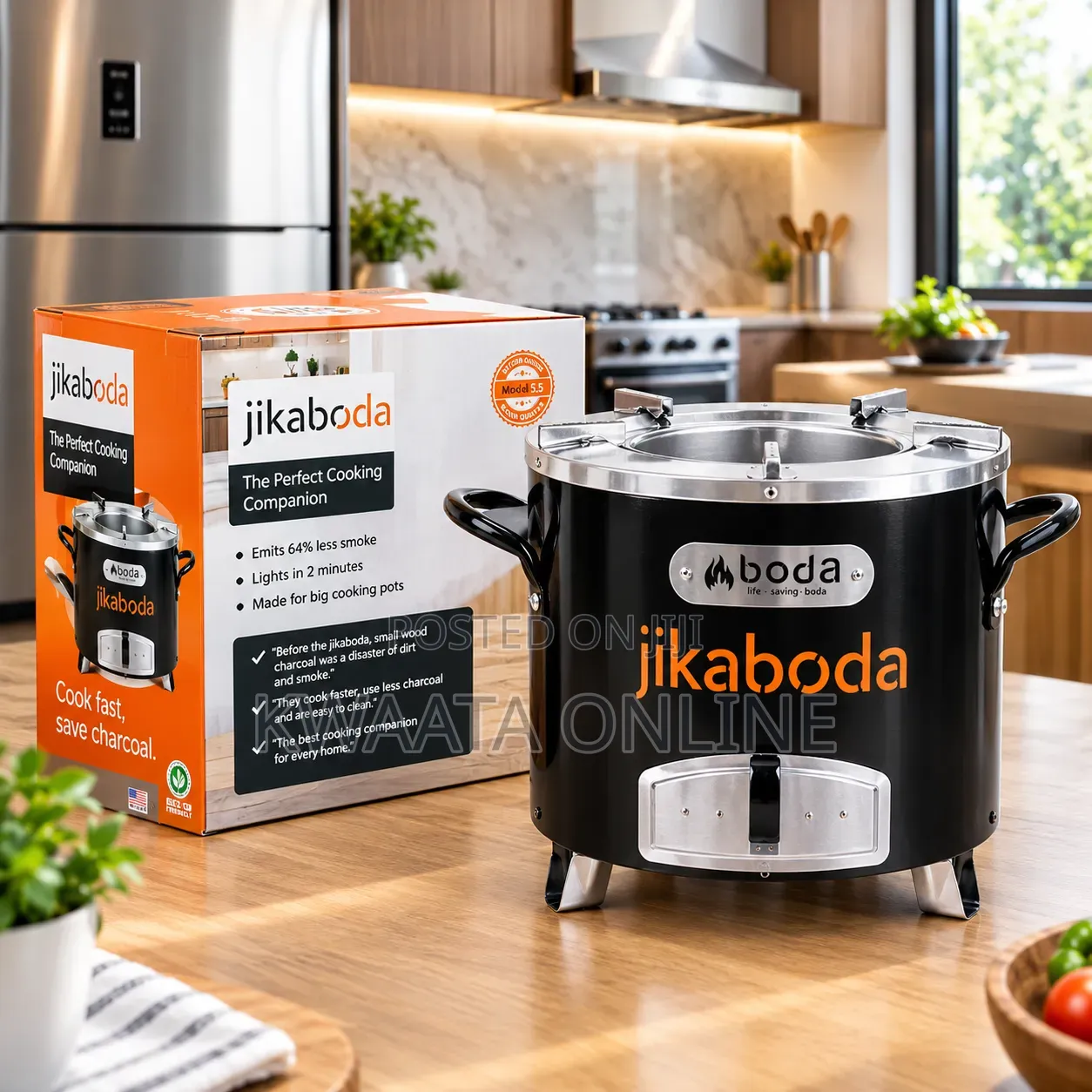 Jikaboda Smart Charcoal Stove /– Fuel-Saving & Smokeless Metal Stove