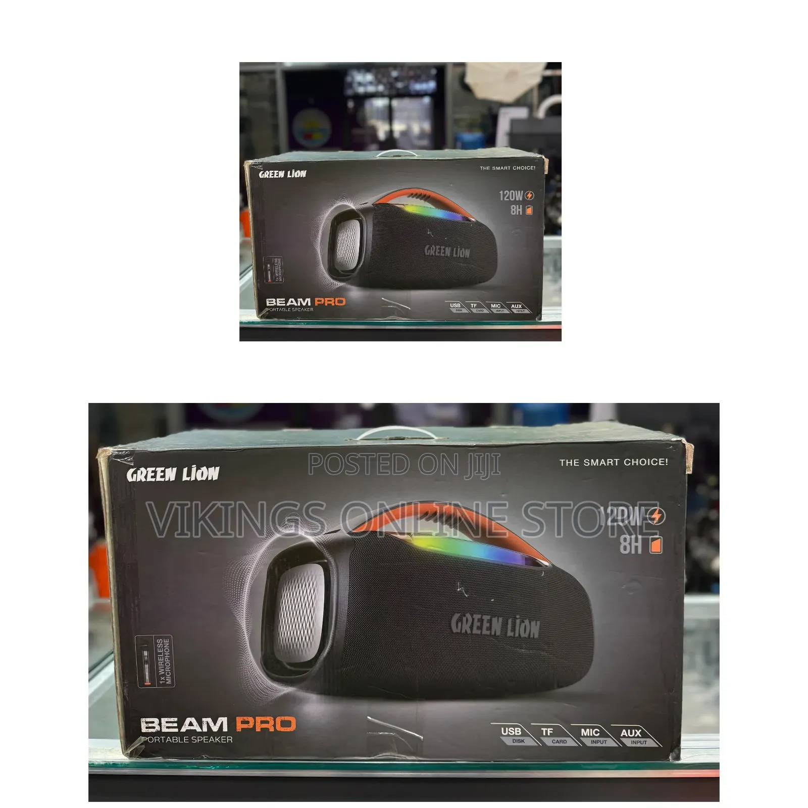 Green Lion Beam Pro Portable Speaker With Microphone 120W