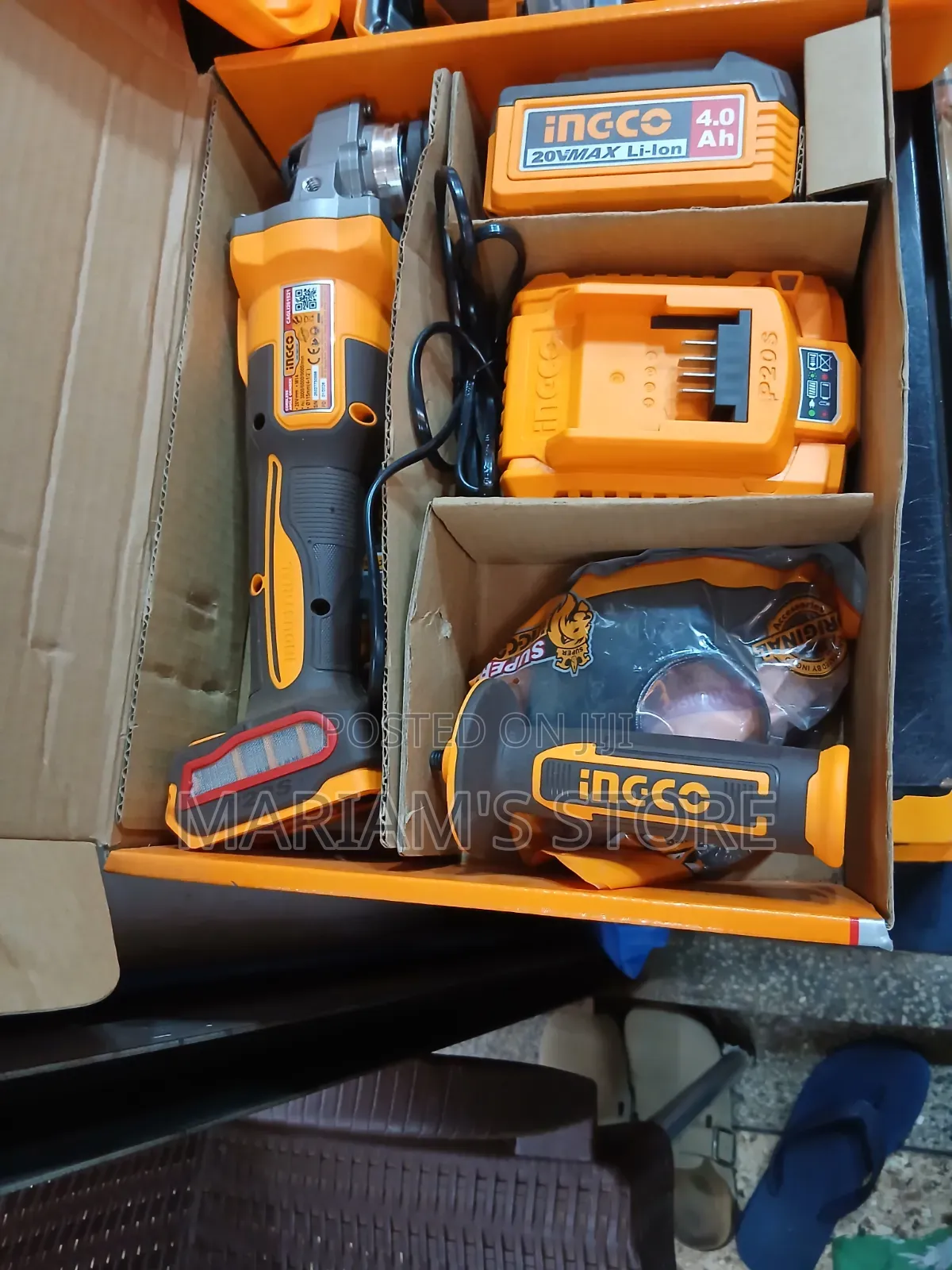 INGCO 20V Cordless Brushless Angle Grinder Kit