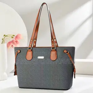 Navy Blue Hand and Tote Bag