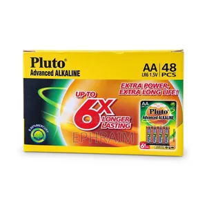 Pluto Advanced Alkaline AA Batteries With a 1.5V LR6