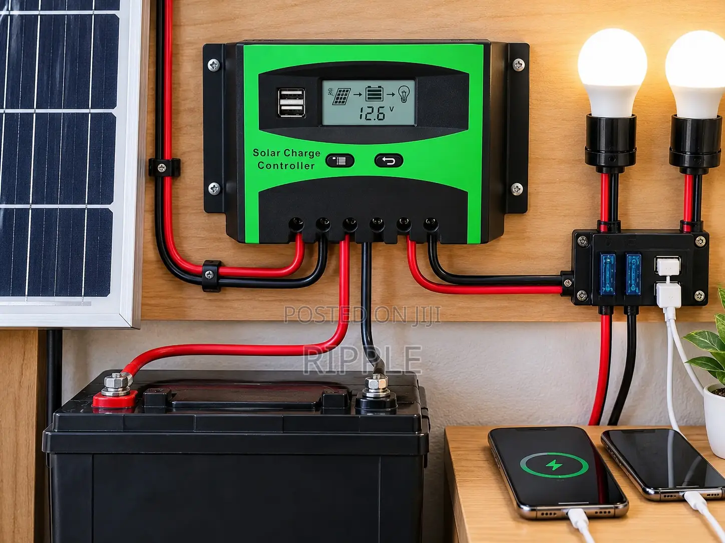 30a Solar Charge Controller 12v/24v Auto USB Solar System Kampala