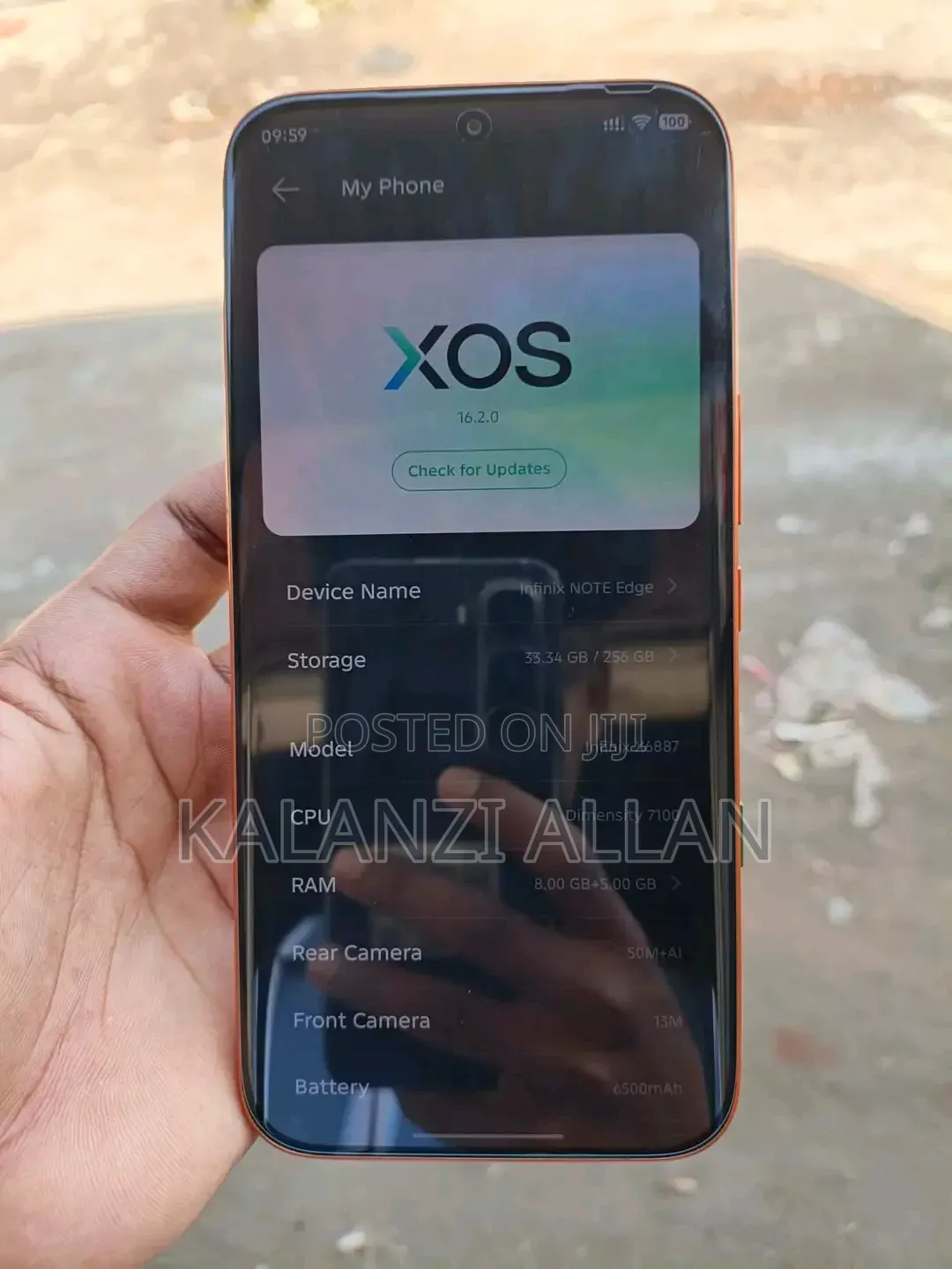 New Infinix Note Edge 256 GB Orange