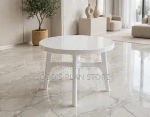 Round Plastic Table and Black Woven Plastic Chairs Comb
