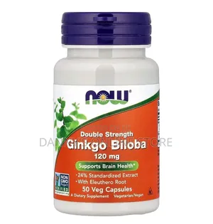 Ginkgo Biloba, Double Strength, 120mg, 50 Capsules