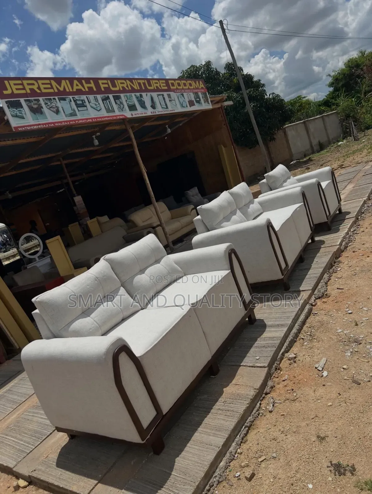 Sofa Sets 6 Seaters White Color 01