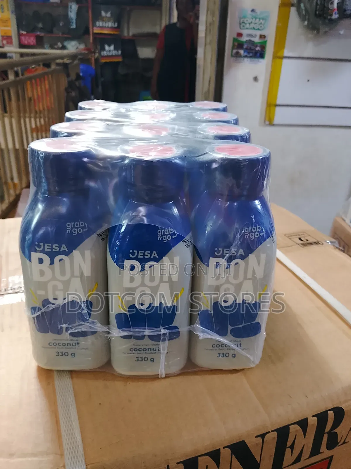 12pc Pack of JESA Bonga Coconut Yoghurt (330 G Bottles)