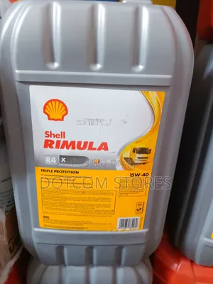 20L Shell Rimula R4 X 15w-40 Heavy-Duty Diesel Engine Oil Jug