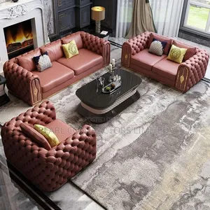 Sofas/All Pure Leather Chesterfield Sofas 5 Seaters From 2,200,000/-