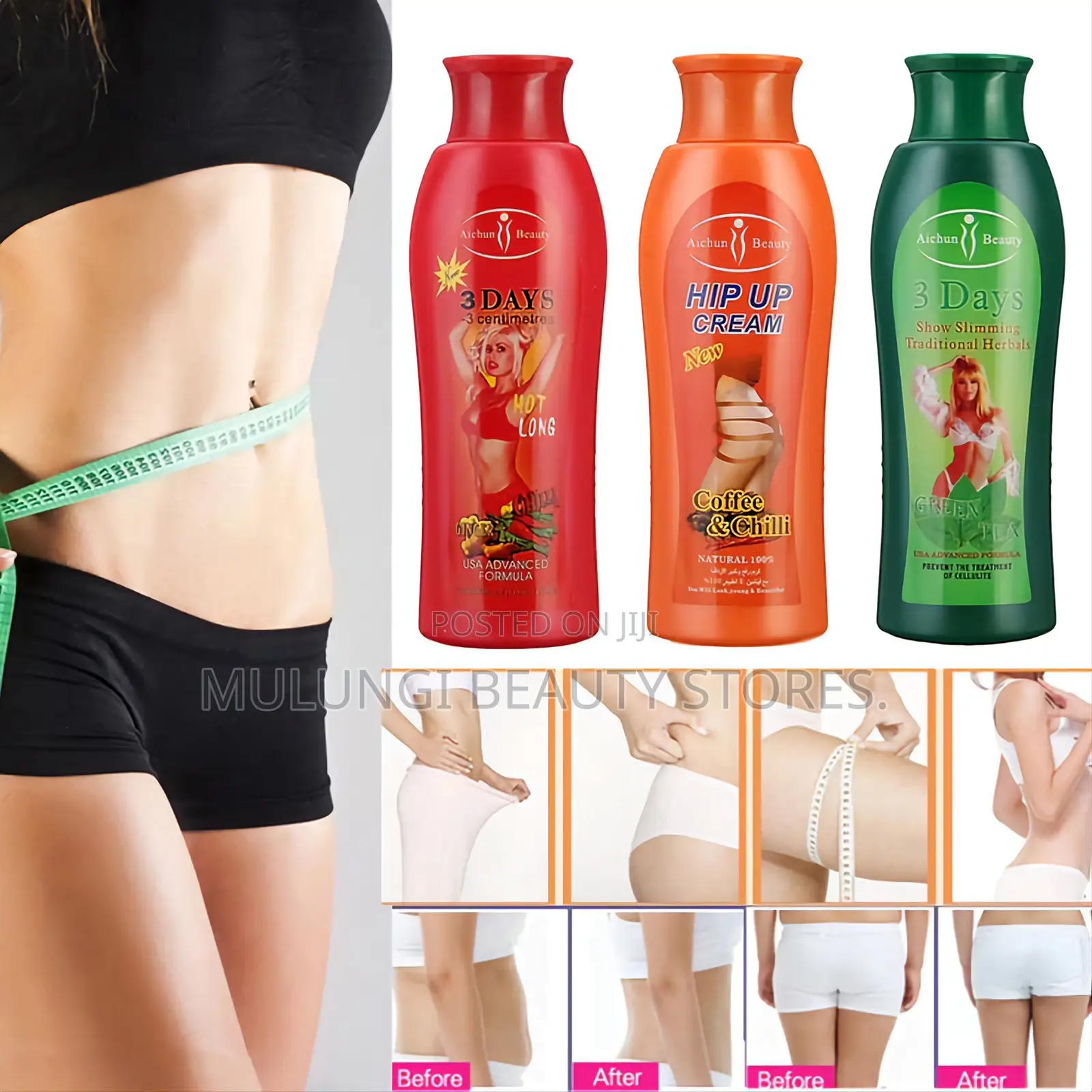 Aichun Beauty 3 Days Slimming and Hip Up Creams,