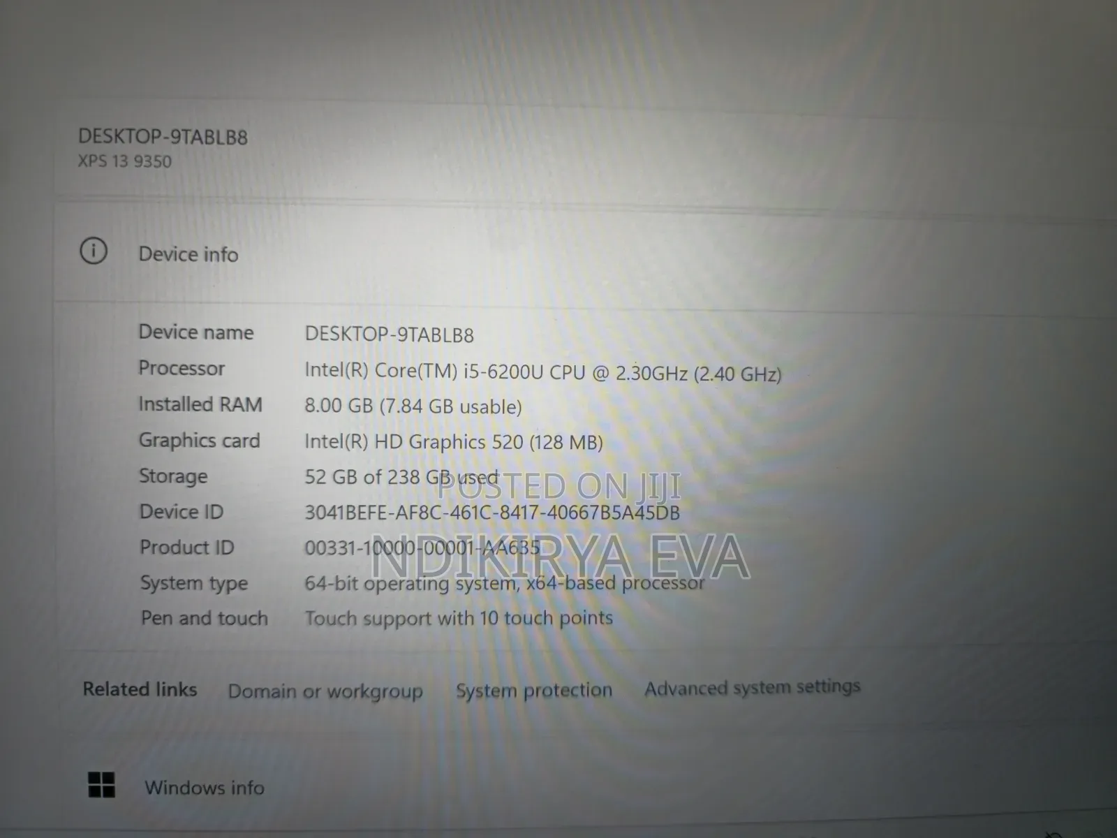 Laptop Dell XPS 13 9350 8GB Intel Core i5 SSD 256GB
