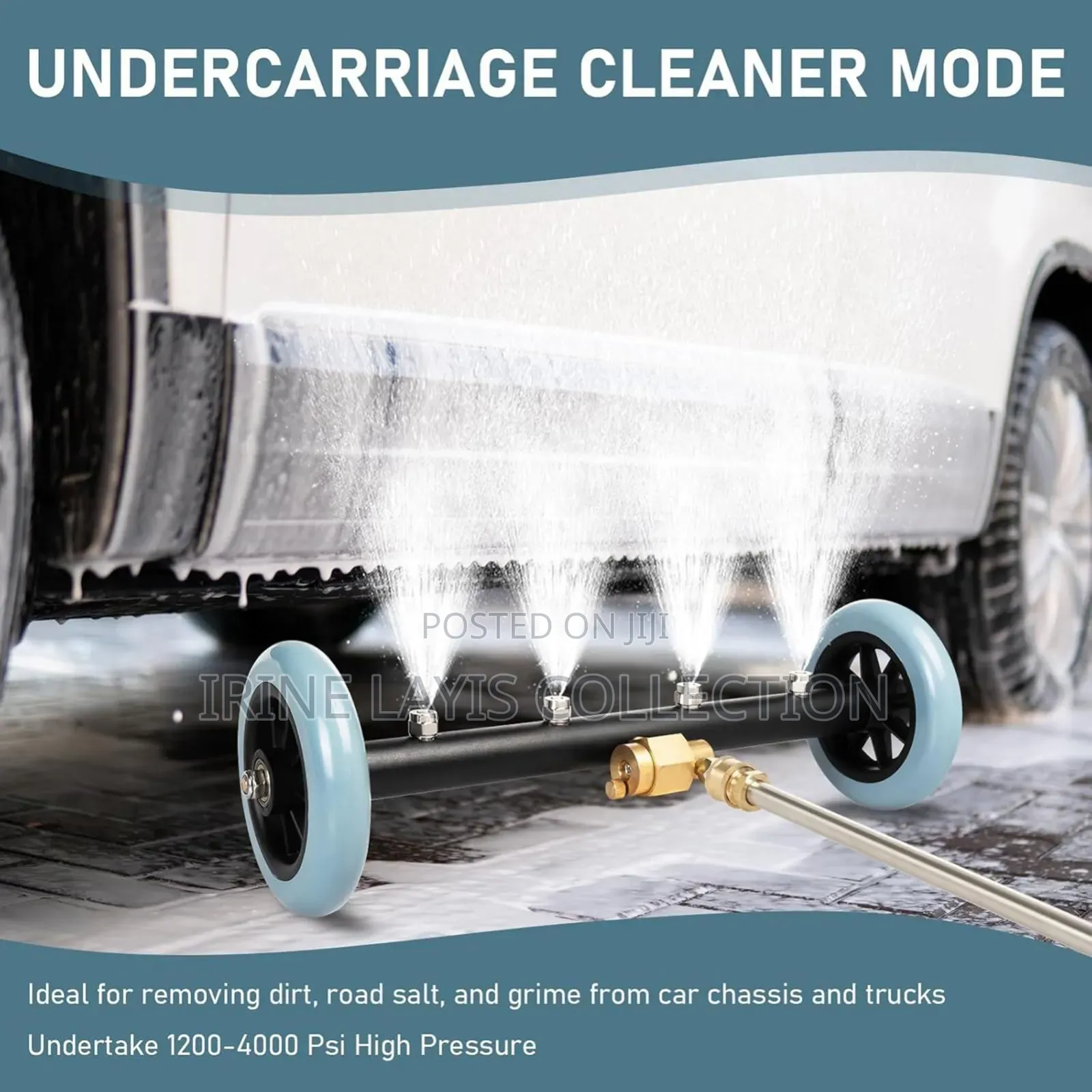 3-in-1 Pressure Washer Undercarriage Cleaner and Water Broom