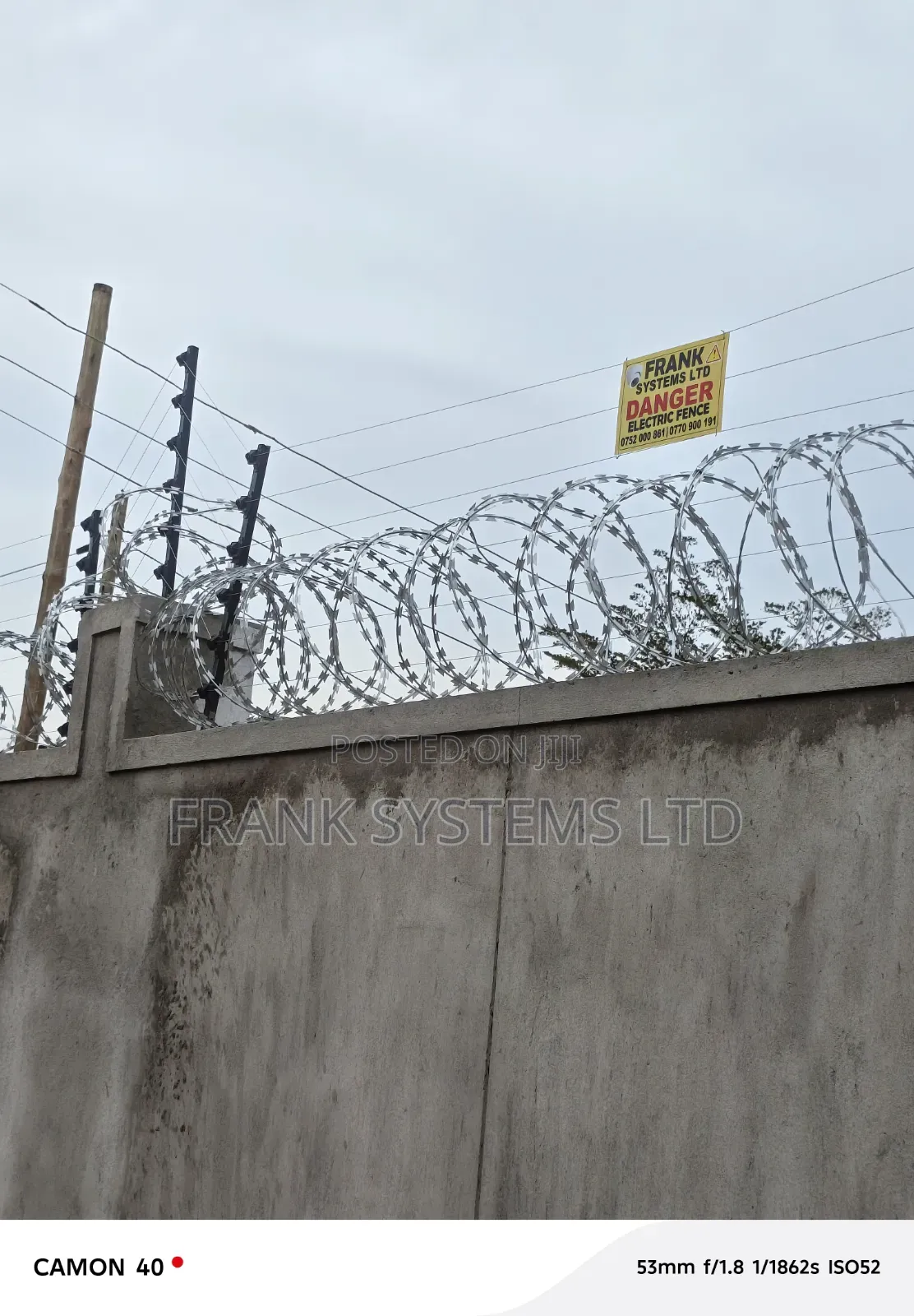 Electric Fence With Razor Wire Fence Hard Stainless Steel