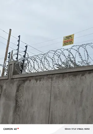 Electric Fence With Razor Wire Fence Hard Stainless Steel
