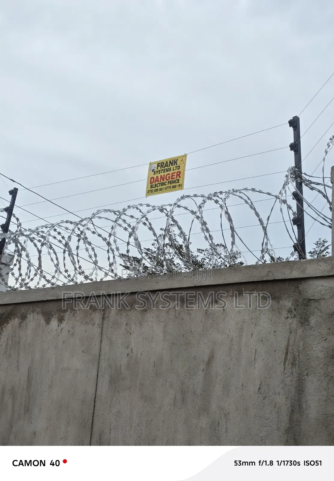 Electric Fence With Razor Wire Fence Hard Stainless Steel