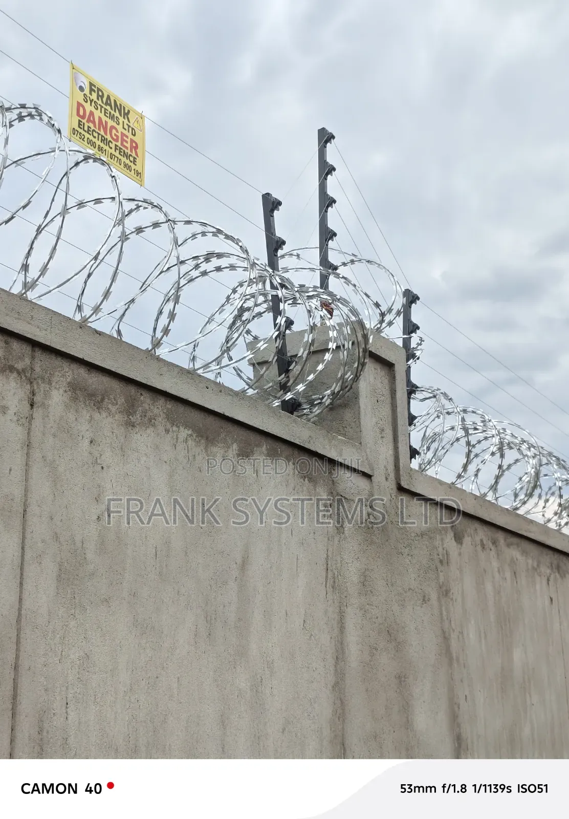 Electric Fence With Razor Wire Fence Hard Stainless Steel