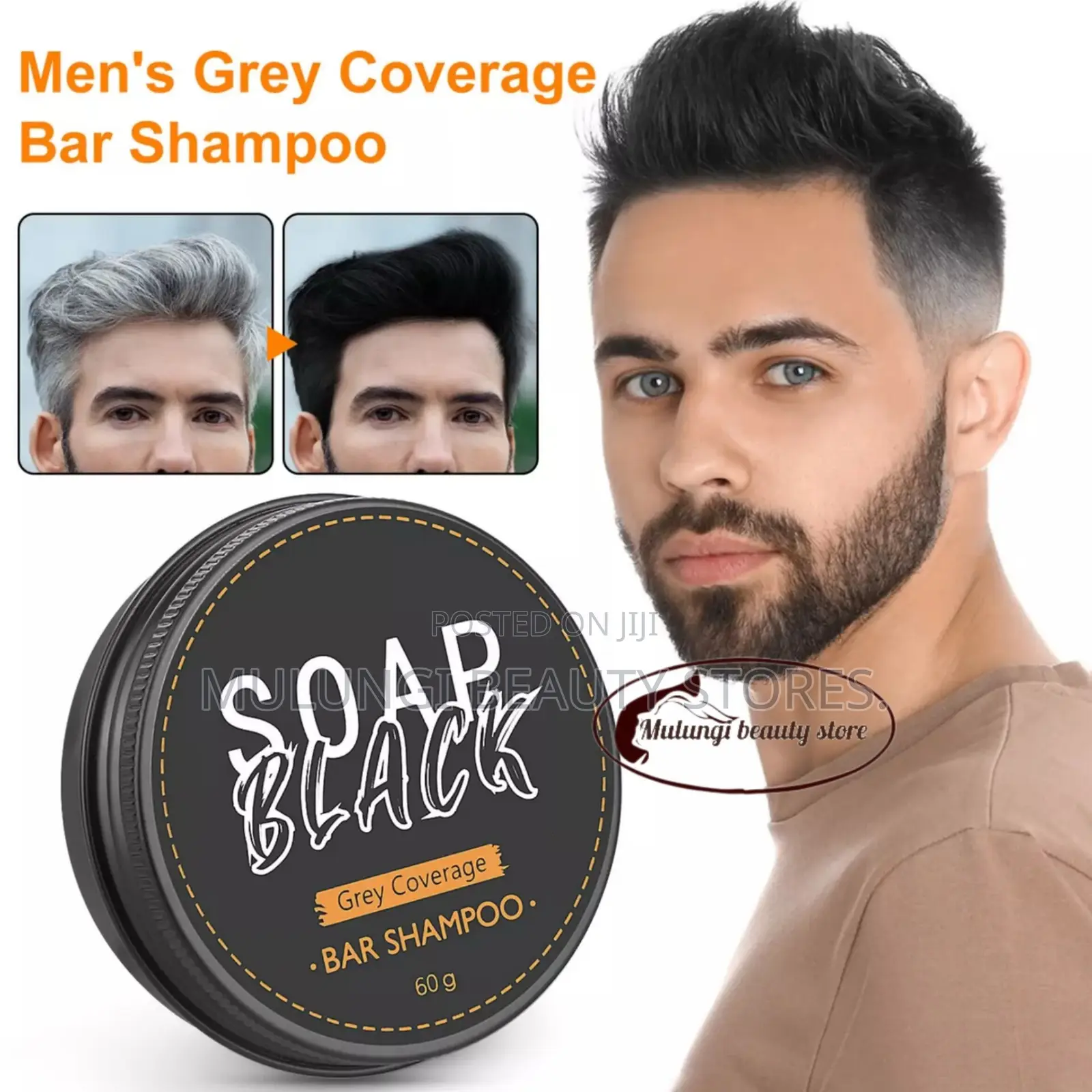 Grey Hair Coverage Black Soap Shampoo