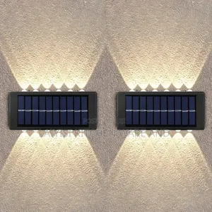 2Pieces of Solar Up Down LED Wall Lights Solar Powered,Outdoor Light