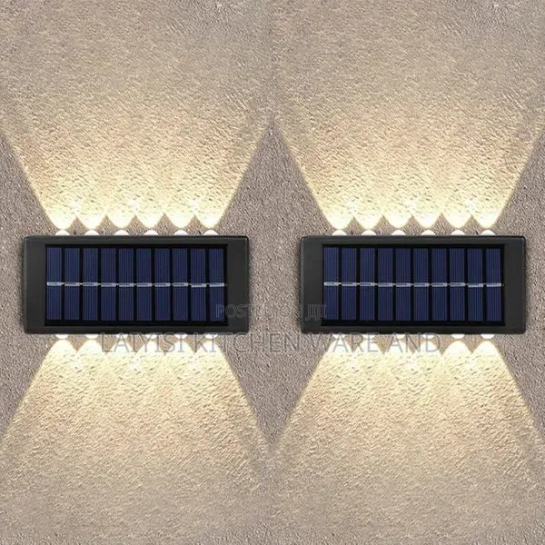2Pieces of Solar Up Down LED Wall Lights Solar Powered,Outdoor Light