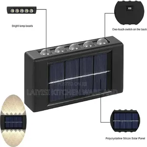 2Pieces of Solar Up Down LED Wall Lights Solar Powered,Outdoor Light
