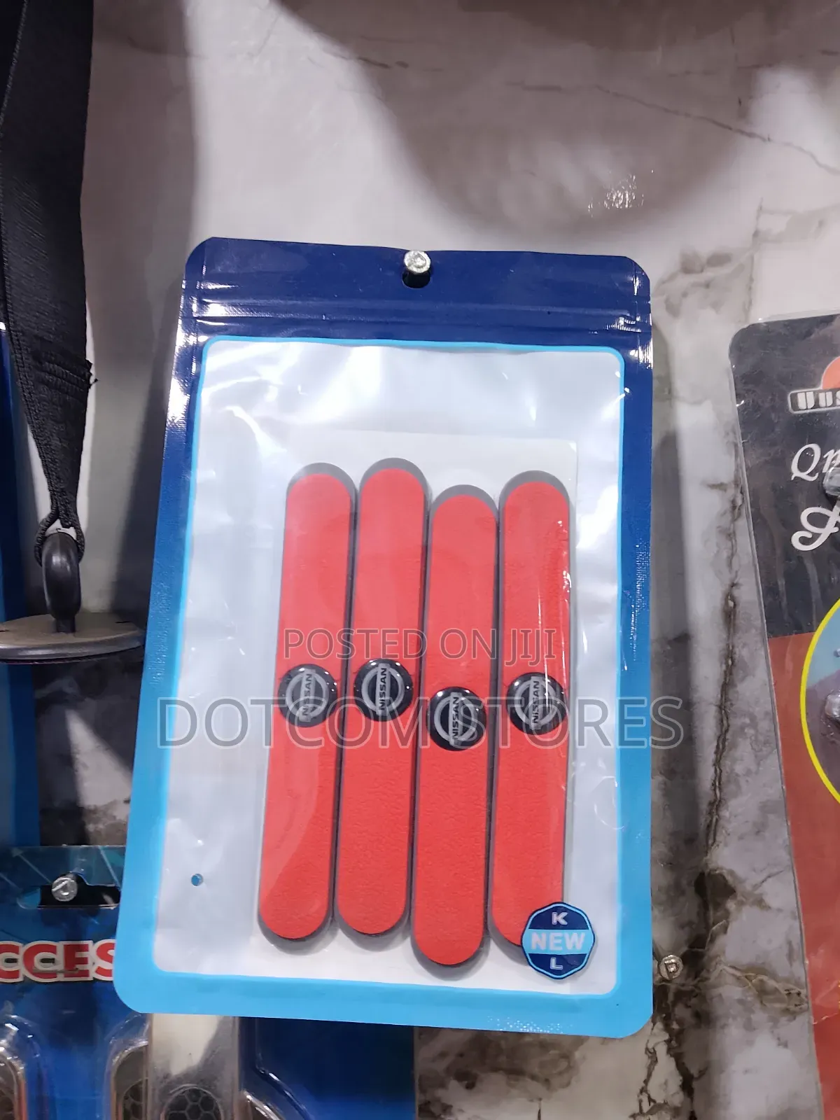 Set of 4 Red Rubber Nissan Car Door Anti-Collision Guard Strips