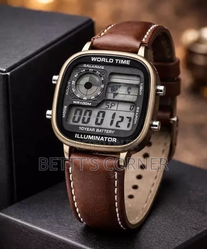 Casio World Time Royale Leather Strap