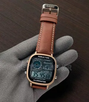 Casio World Time Royale Leather Strap