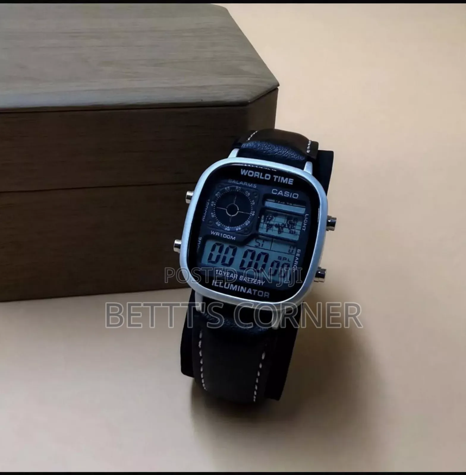 Casio World Time Royale Leather Strap