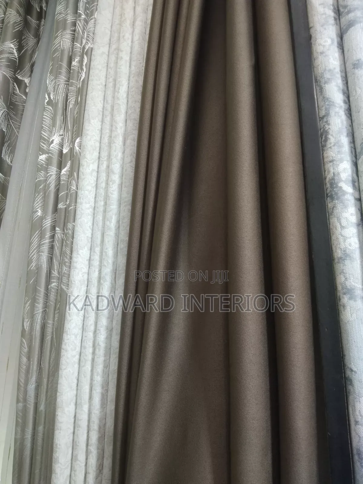 Brown Hard Tree curTain Design Per Metre