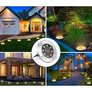 Pack of 8 Waterproof Solar Floor Lights Outdoor Garden, Lawn, Walkway,