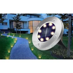 Pack of 8 Waterproof Solar Floor Lights Outdoor Garden, Lawn, Walkway,