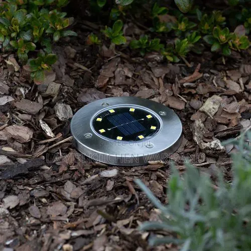 Pack of 8 Waterproof Solar Floor Lights Outdoor Garden, Lawn, Walkway,