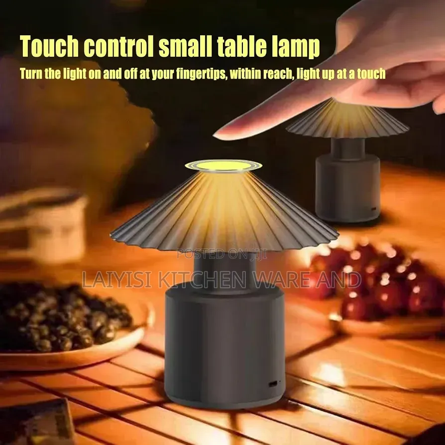 Rechargeable Mushroom Touch Night Light Cute Decorative Bedside Light