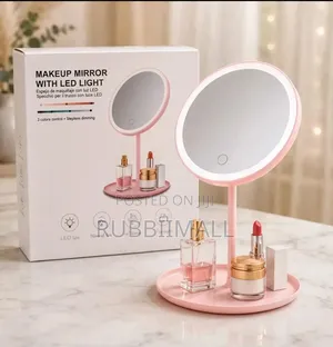 LED Makeup Mirror With a Built-in Vanity Organizer Tray